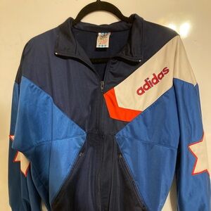 Adidas vintage track jacket blue with stars